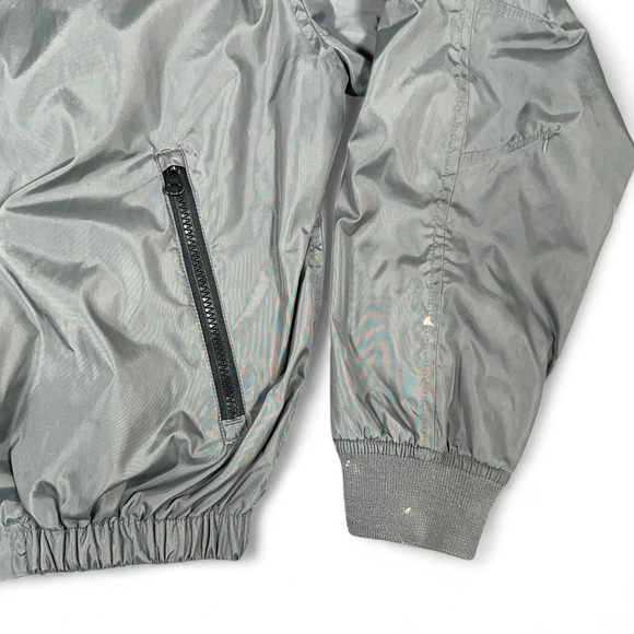 Vintage Gap Jacket Adult SMALL Gray Bomber MA1 Flight Nylon Military Y2K 90s - Picture 6 of 10
